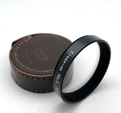 Nikon Close-Up No.2 Nikon F Filter W/ Leather Nippon Kogaku Case, NICE - Image 1 of 4