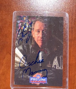 1993 Archie Manning Saints Pro Line Portraits SIGNED - Picture 1 of 2