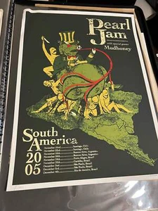 Pearl Jam Brasilien 2005 22. November Klausen Poster SIGNIERT und SN!! - Bild 1 von 6