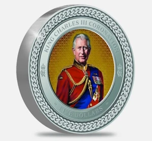 2023 New Zealand King Charles III Silver Proof 5oz $5 Coin - Only 250 produced. - Picture 1 of 11