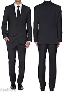NWT Hugo Boss Black Label 2-button Trim Slim Fit Stripe Luxurious Business Suit - Picture 1 of 10