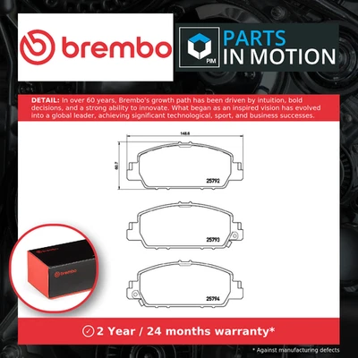 Brake Pads Set fits HONDA HR-V RU8 1.6D Front 2015 on N16A3 Brembo 45022T2GA00 - Image 1 of 4