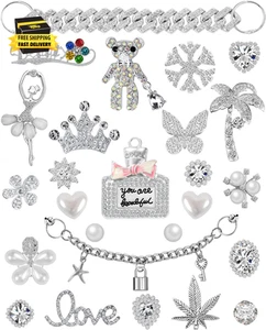 Designer Bling Shoe Charms for Women Girls - Crystal Jewelry Diamond Decoration  - Picture 1 of 6