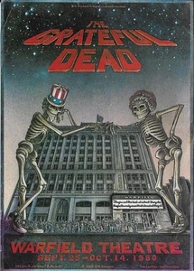 Grateful Dead Acoustic & Electric Original Concert Handbill Warfield SF 1980 - Picture 1 of 2
