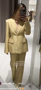ZARA ZW COLLECTION BLAZER OVERSIZE DORADO 2731/058 | TALLA 060 M - Imagen 1 de 5