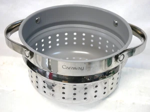 Gebrauchter Kümmel 3 Quart Soßenpfanne Dampfgarer in grauer Farbe - 8 Zoll Durchmesser - 4 Zoll tief - Bild 1 von 6