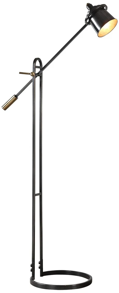Lámpara de Pie Moderna 63 3/4" Alto Bronce Pantalla Pivotante Ajustable para Salón Foto 1 de 1
