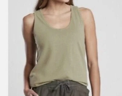Camiseta sin mangas atlética Athleta orgánica diaria verde oliva talla L Foto 1 de 4