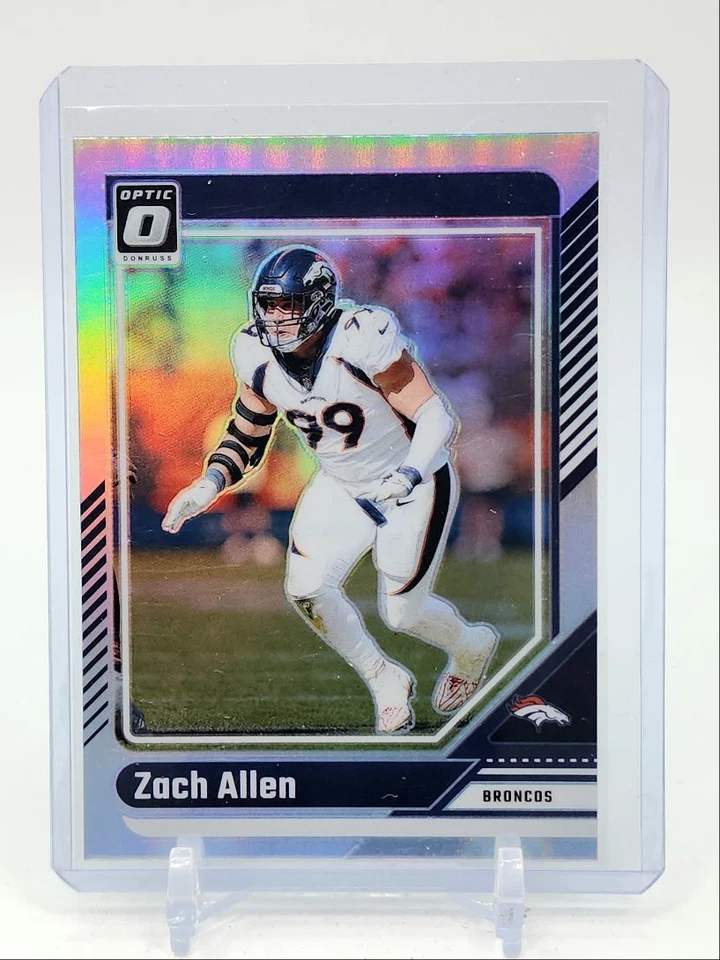 ZACH ALLEN 2024 DONRUSS OPTIC FOOTBALL HOLO PRIZM BRONCOS Q5760 - Image 1 of 2