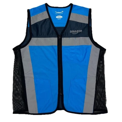 Amazon Luly Yang Blue Reflective High Visibility Vest Lightweight Size XS/S - Image 1 of 4