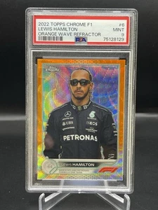 2022 Topps Formula 1 F1 Lewis Hamilton Orange Wave /25 #6 PSA 9 - Picture 1 of 2