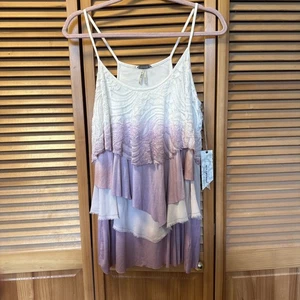 Gimmicks by BKE Lagenlook bestickt Spitze Strick Top M-L dehnbar Reg $ 52,00 - Bild 1 von 9