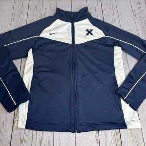 Chaqueta deportiva Nike Xavier University cremallera completa para mujer mediana azul marino bordada - Imagen 1 de 11