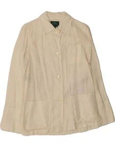 RALPH LAUREN Mens 4 Button Blazer Jacket UK 14 Medium Off White Linen AI14 - Picture 1 of 4