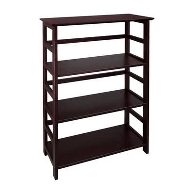Casual Home Etagere Bookcase 42" Espresso Wood 4-Shelf Tip-Resistant Hardware - Image 1 of 4