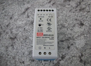 Mean Well MDR-60-24 100-240VAC 1.8A / 24V 2.5A 60W AC-DC Power Supply Used - Picture 1 of 3