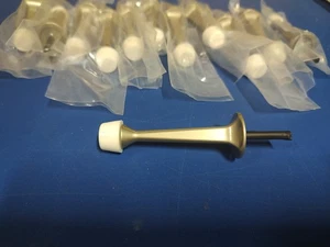 12 Pack Satin Nickel Heavy Duty Solid Rigid Door Stop with Soft Rubber Tip - Picture 1 of 5