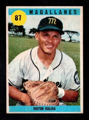 1970 Ovenca Venezuelan Card #87 Victor Colina Navegantes Del Magallanes EX - Image 1 of 2