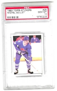 1982-83 Topps Stickers Michel Goulet HOF #25 Graded PSA 10 gem mint pop 1 - Picture 1 of 2
