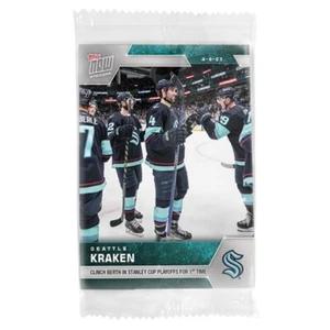 2022-23 NHL Topps NOW® Sticker #323 🥅 Seattle Kraken 🥅 1st Playoff Berth 🦑 - Picture 1 of 2