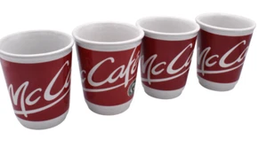 4x Mc Donalds Mc Café Becher Tassen 2008 - Rot - ohne Henkel - Bild 1 von 3