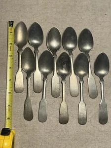 Hall & Elton Antique Silverplate Spoons (10) - Picture 1 of 12
