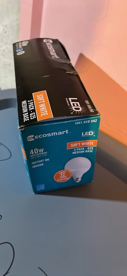 EcoSmart 40-Watt Equivalent G25 Dimmable Energy Star Frosted Filament  - Image 1 of 1