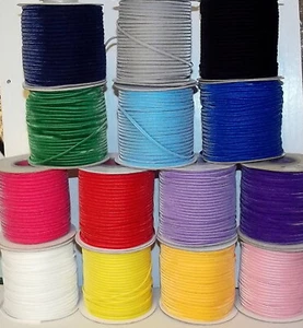 Velvet Ribbon Single Sided 3mm wide per 3m length 14 Colours - Picture 1 of 15