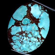 119.00 Cts Tibetan Turquoise Loose Gemstone Oval Cabochon Lab-Created 32X42X10MM