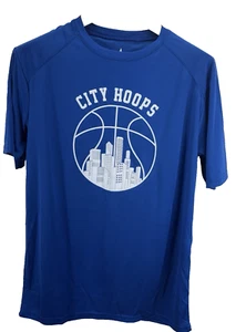 City Hoops Tshirt Basketball Shirt BSN Sports Blue Sz M Kids - Picture 1 of 5