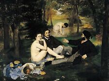 1862 The Luncheon on the Grass, by Edouard Manet art painting print