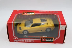 Burago 1991 Bugatti EB 110 1:24 Yellow Red Box #0535 New - Picture 1 of 6