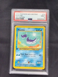 Tarjetas de Pokémon: 1a Edición Neo Destiny Common: Mantine 74/105: PSA 9 - Imagen 1 de 6