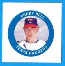 1984 Fun Foods Proof BUDDY BELL (Texas Rangers) ex-mt  