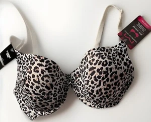 Maidenform Bra Womens 36D Leopard Demi Lined T Shirt Bra Underwire Sexy - Picture 1 of 6