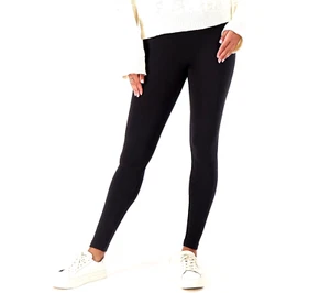 Legging Breezies de algodón sin costuras - negro, mediano - Imagen 1 de 1