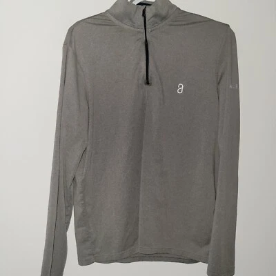 Polo Ralph Lauren Golf 1/4 Cremallera Pullover Manga Larga Para Hombre Talla Mediana Gris Logo Foto 1 de 4