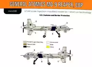 1/144 UAV Drone : General Atomics MQ-9 Reaper [CBP] #mini330 : MINIWING - Picture 1 of 4
