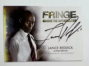 Cryptozoic Fringe Lance Reddick 2012 como Phillip Broyles automático AR60 - Imagen 1 de 2