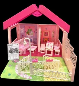Barbie Fold ‘N Fun House Vintage 1992 Mattel Gently used 1 owner working light - Bild 1 von 24