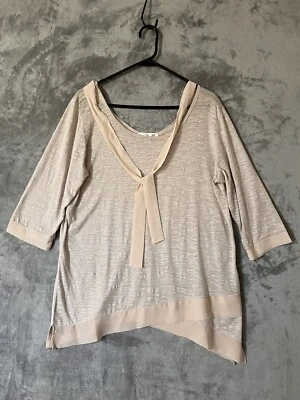Top femenino ligero Noelle beige suave para mujer talla L/XL (12-14) minimalista Foto 1 de 4