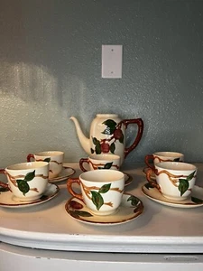 Franciscan Apple Dinnerware Tea/Coffee 6 cups and sausers Ceramic Pottery USA - Picture 1 of 21