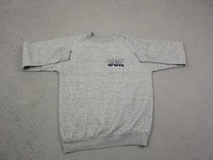 Vintage US Navy Sweatshirt Mens Medium Gray Pullover Military Fleece 70s 80s USN - Picture 1 of 12