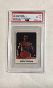 GEORGE FOREMAN RC 1973 PANINI CAMPIONI DELLO SPORT #289 ROOKIE CARD PSA 6 - Picture 1 of 2