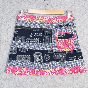 Chilly Grapes Skirt Womens Free Size (10-18) Reversible Wrap Press Studs and Zip - Picture 1 of 11