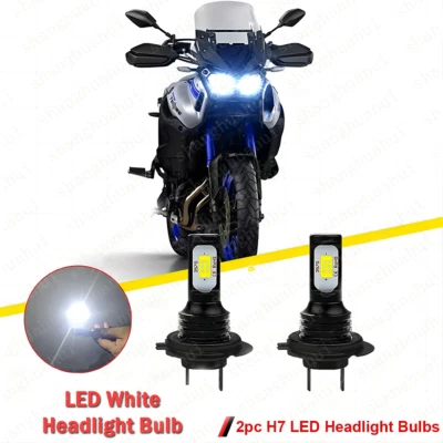 For Yamaha Super Tenere XTZ1200 2012-2021 2pc H7 LED Headlight Bulbs 6000K White - Image 1 of 4