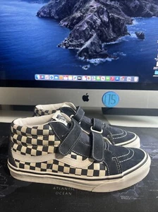 VANS TEAL CHECKER V MID TOP REISSUE SNEAKERS SK8 SKATE Size 7 Blue - Picture 1 of 7
