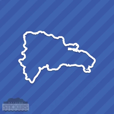 Calcomanía adhesiva de vinilo contorno del estado del país de República Dominicana Foto 1 de 2