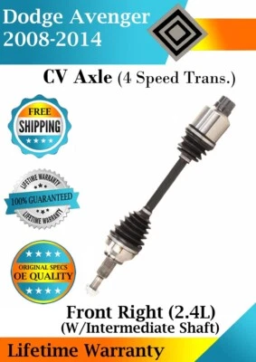 Nuevo eje CV delantero derecho original para Dodge Avenger 2008-2014 2,4 L garantía de por vida Foto 1 de 4