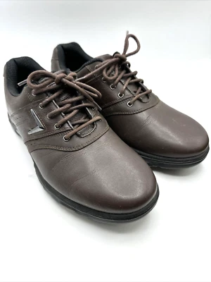 Callaway 高尔夫鞋男式 9.5 码 C-Tech 马鞍 M152 皮革棕色 — 第 1/4 张图片